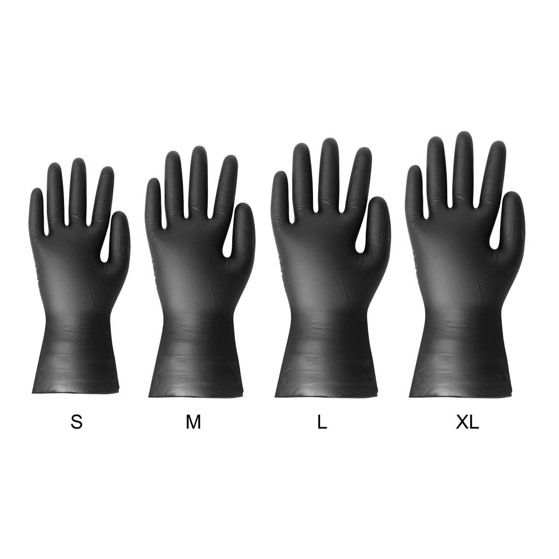 Gants vinyle non poudrés Hygiplas noirs M (lot de 100)