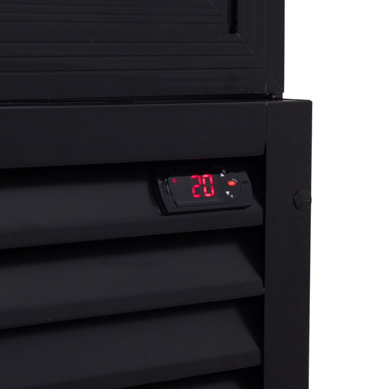 Getränkekühlschrank ECO 1000 mit Schiebetüren und Leuchtaufsatz