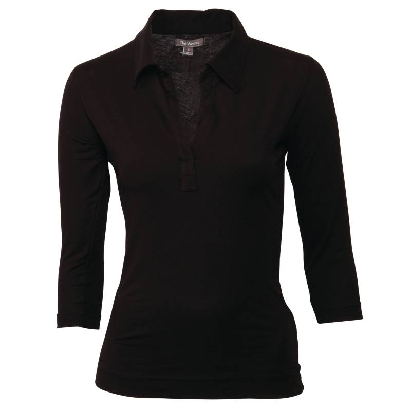 Dames Shirt Zwart | Uniform Works | Beschikbaar in 5 Maten 