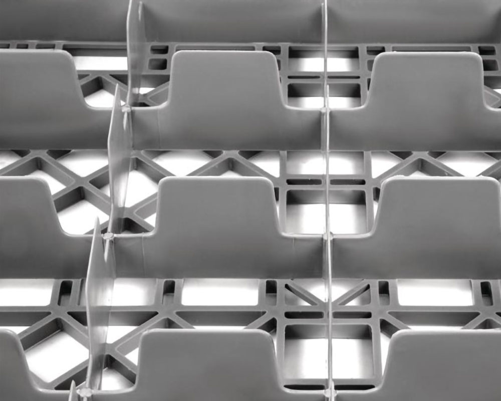 Gläserspülkorb - Robuster Kunststoff - 16 Fächer - Stapelbar