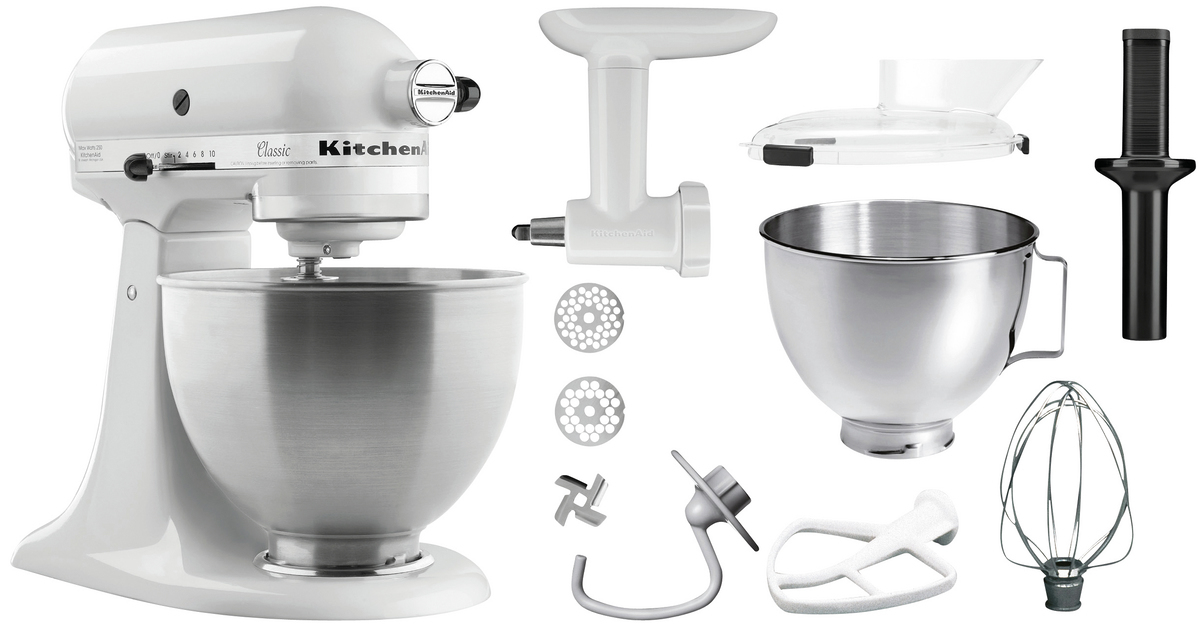 KitchenAid 5K45SSEWH, wit, 4,28L