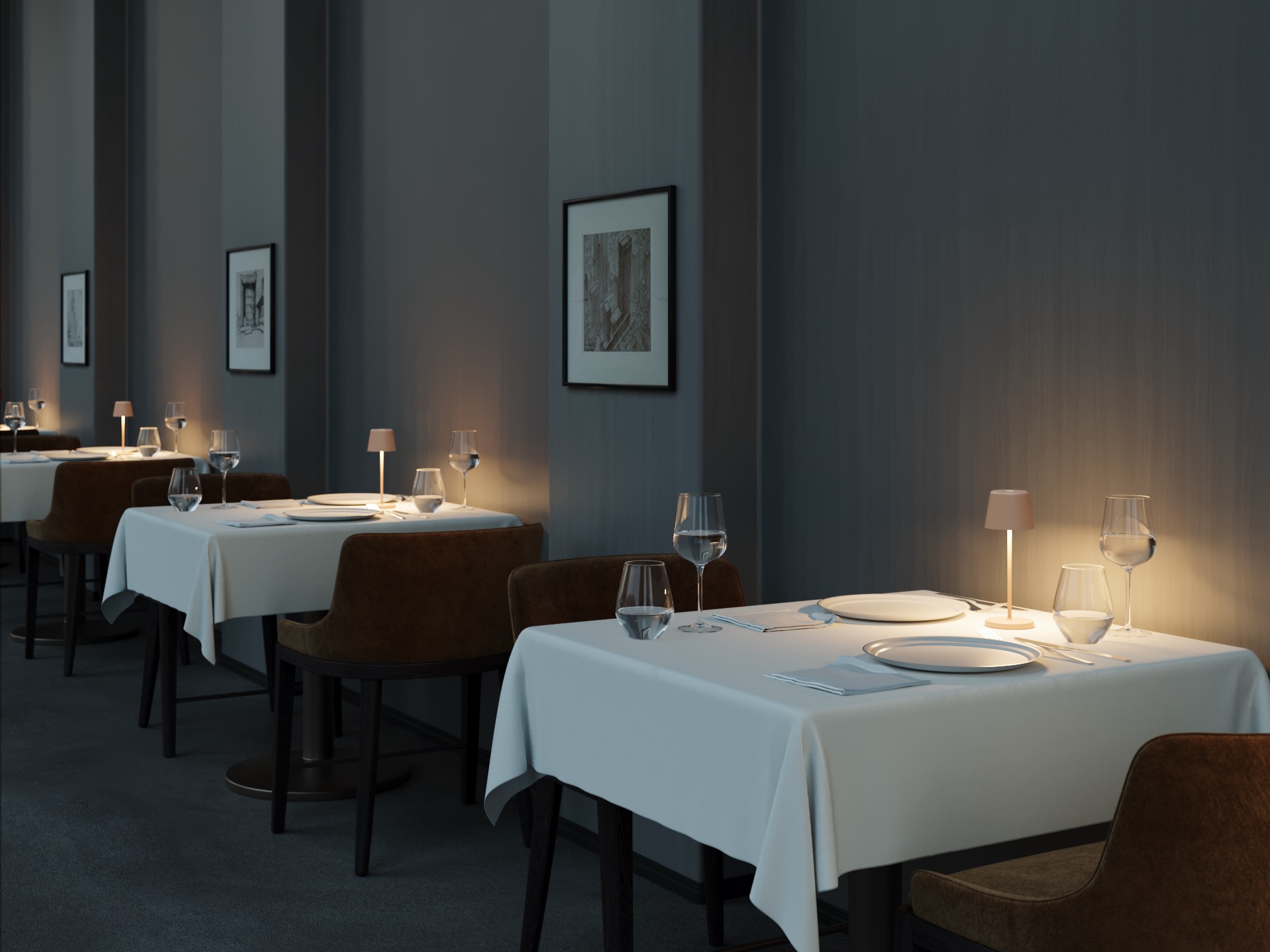 Lampe de table LED YUYU ALEX, hauteur 20,8 cm, diamètre 7,6 cm, sable mat