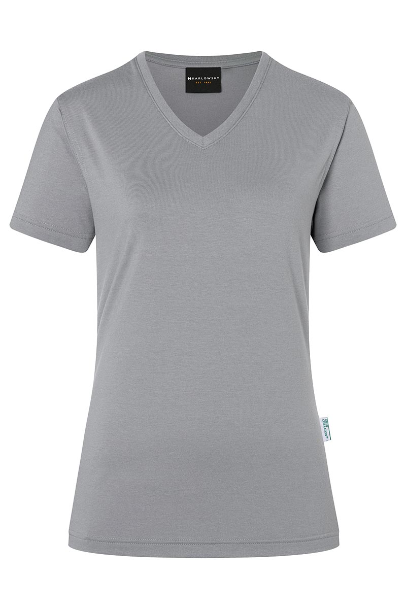 Dames T-Shirt In Casual Stijl, Gemaakt Van Duurzaam Materiaal - Platinagrijs - L