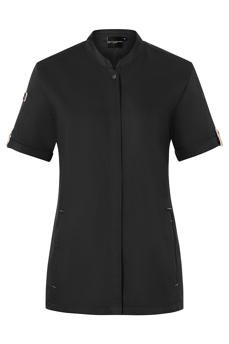 Veste de cuisine pour femme á manches courtes Green-Generation, en matériau durable, - Noir - 34