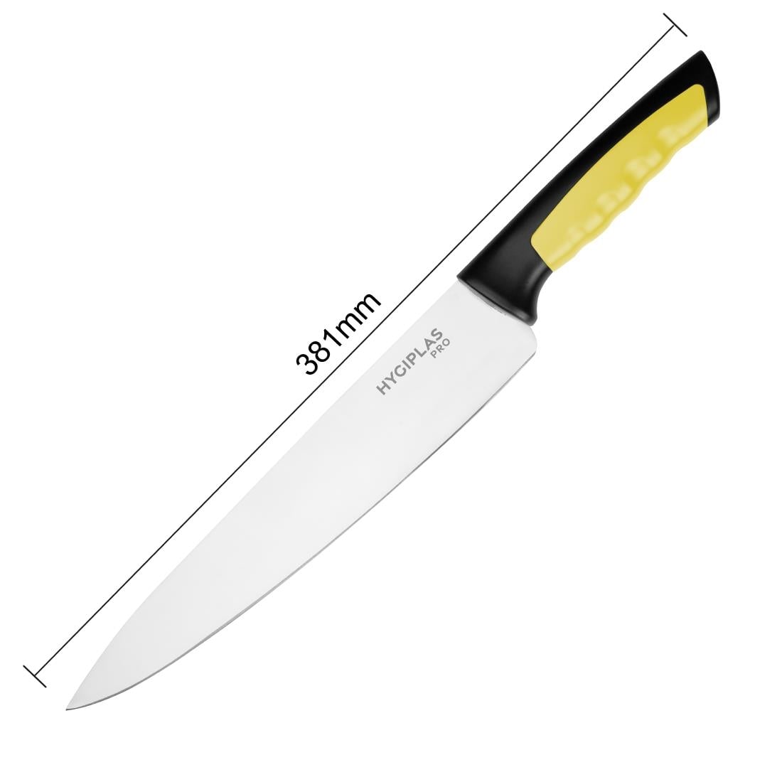 Couteau de cuisine Hygiplas Pro jaune 25cm