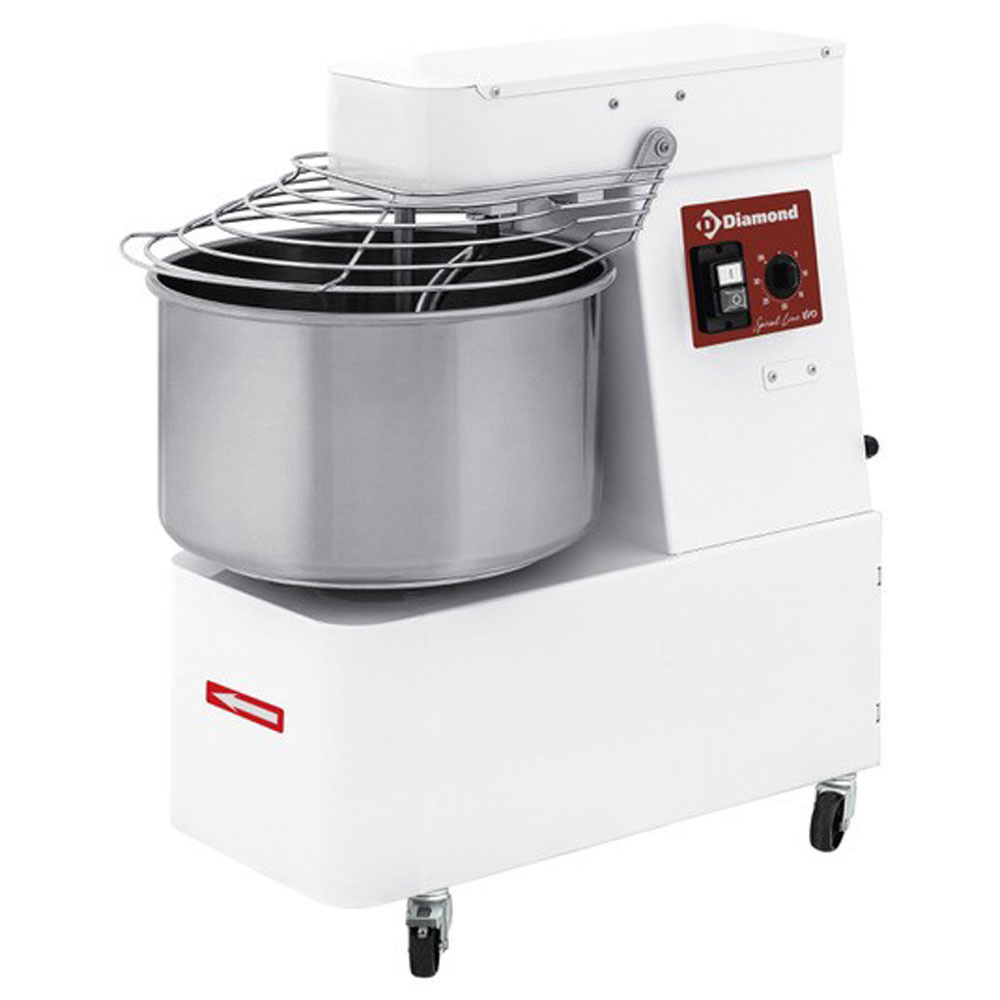 Spiraalkneder 10Liters, timer, op wielen