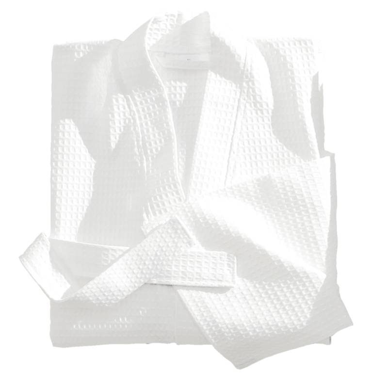 Peignoir De Bain - Blanc - Taille Universelle - Coton -  1.22(L)m