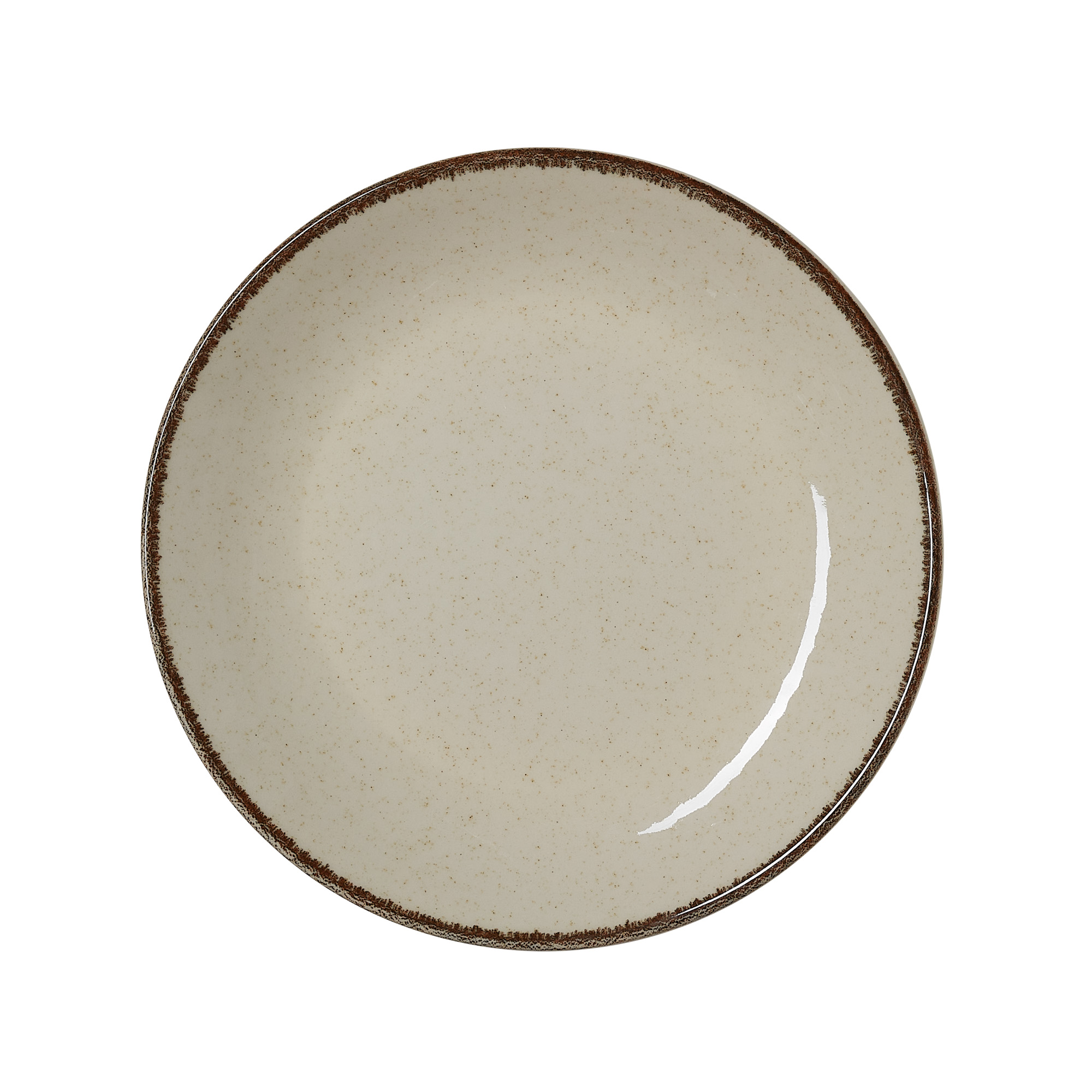 Bordenset SMILLA SAND, plat, Ø 21 cm, zand, Set van 6 stuks, porselein