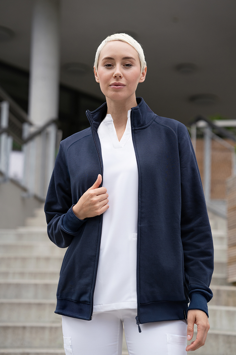 Veste en sweat de travail pour femme Soft-Face, en matière durable - Marine - L
