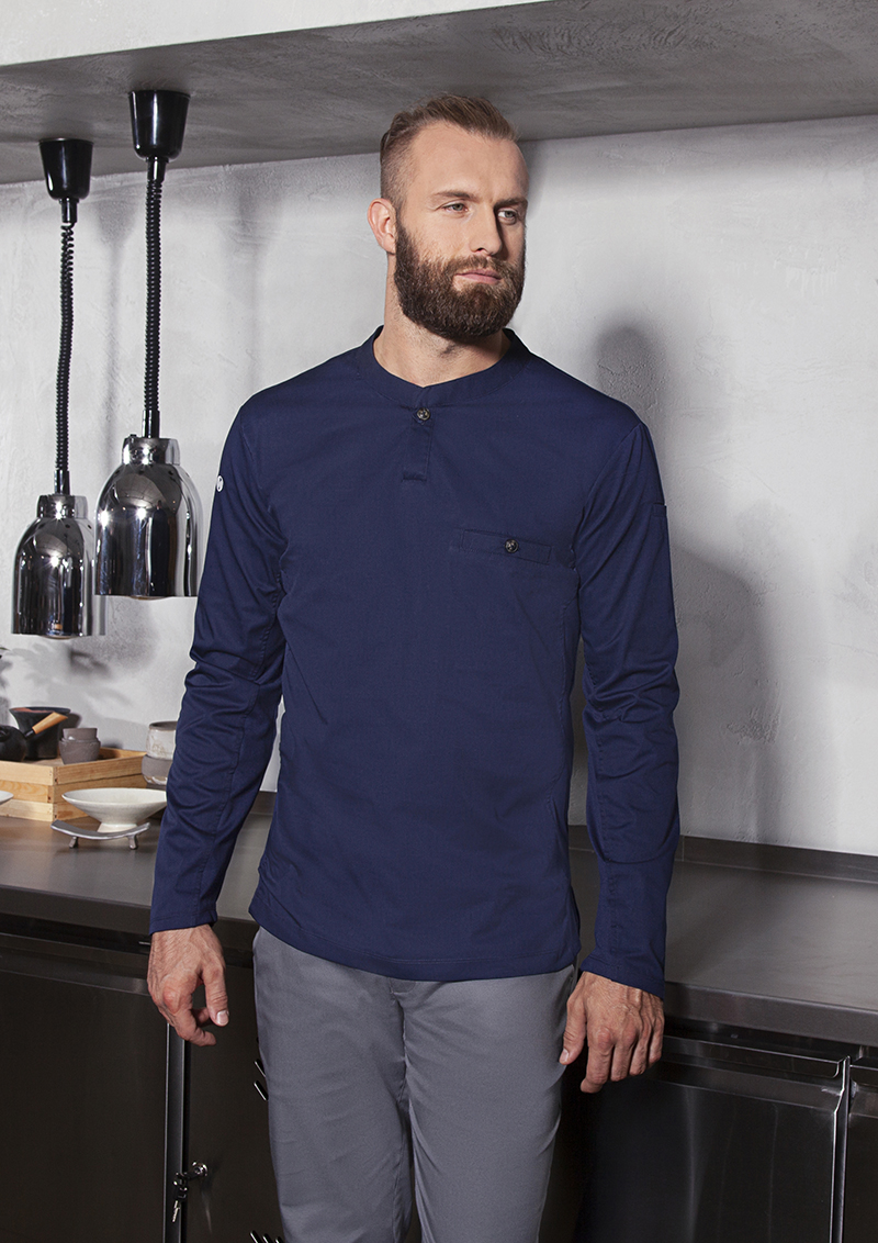 Langarm Arbeitsshirt Performance - Marine - XL