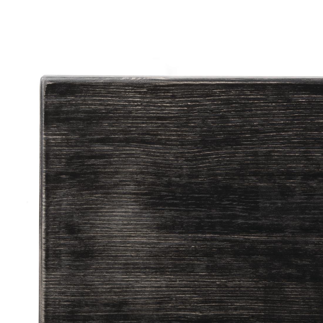 Plateau de table carré pré-percé vintage noir Bolero 700mm