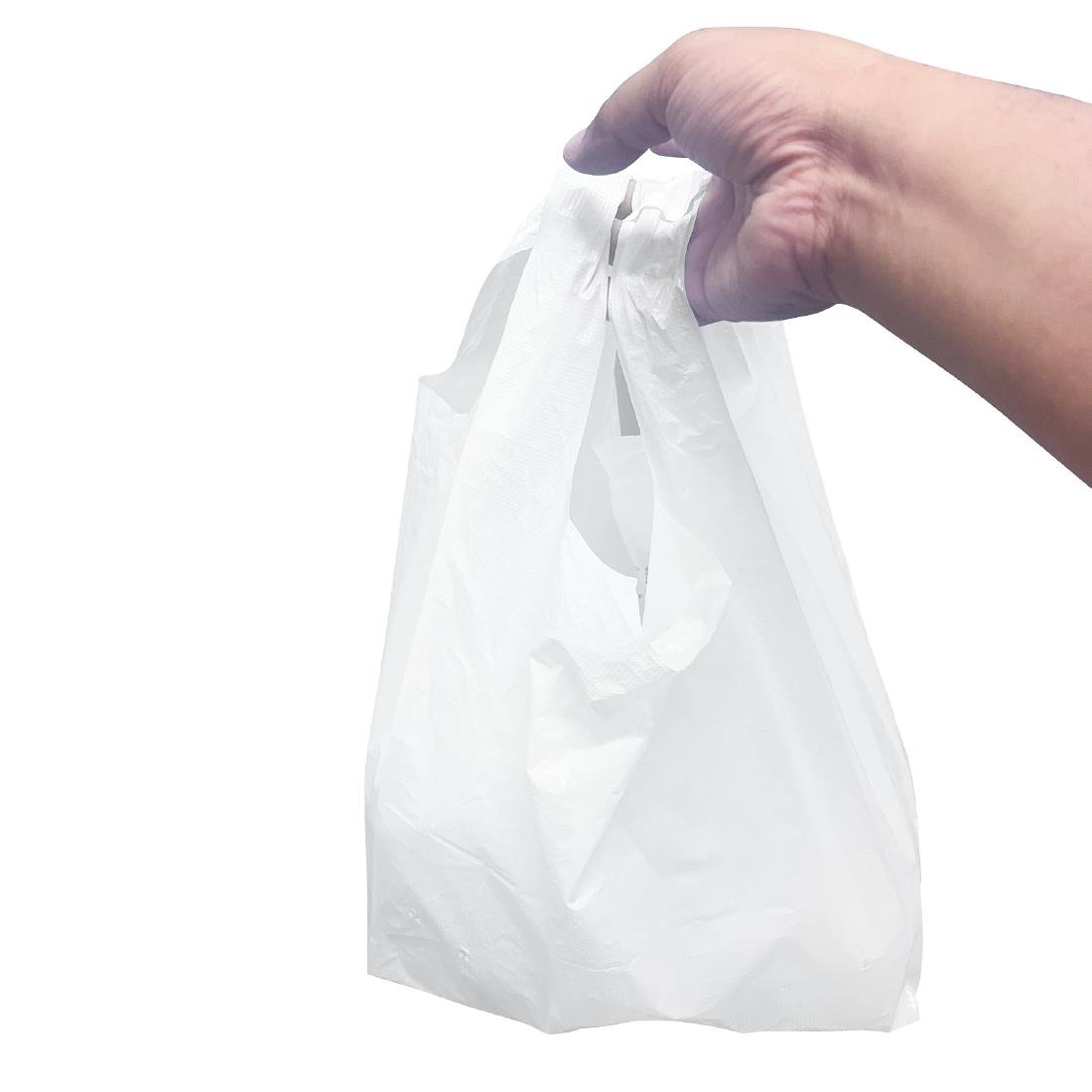 Fiesta Recyclingfähige Große Weiße Tragetaschen (1000 Stück)