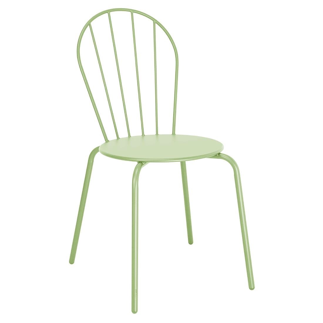 Chaises Bolero Adeline vert clair (lot de 4)
