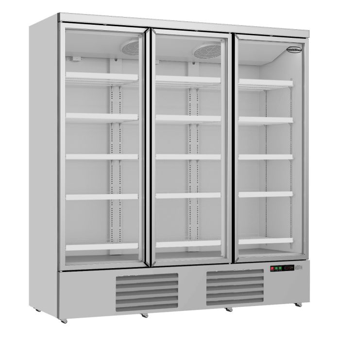 Kühlschrank - 3 Glastüren - 1530 Liter - 8 Rollen - 1880x710x(h)1997mm 