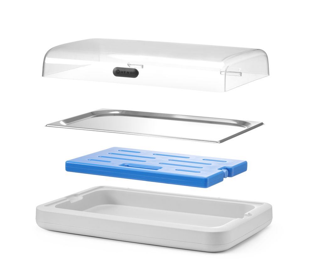 Kühldisplay UNIQ - GN 1/1 - Weiß - 593x389x(H)147mm - Rechteckig