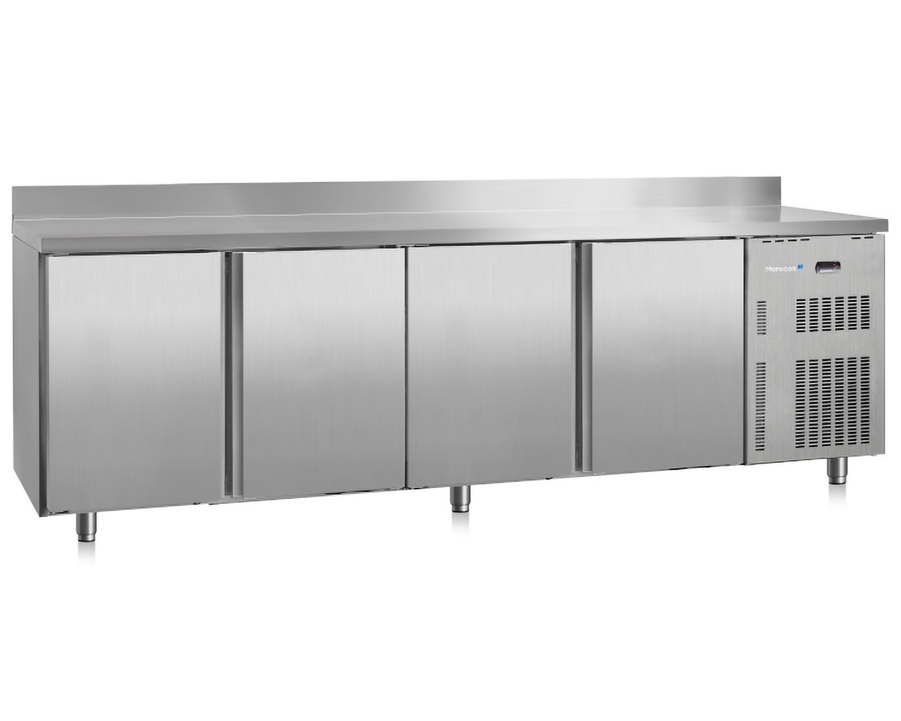 Marecos Softline koelwerkbank - 4 deurs+spatrand - 2500x600x(h)858mm