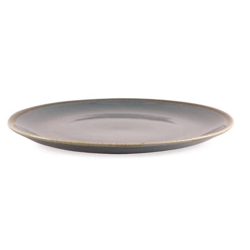 Assiette Plate Ronde "Kiln" | Porcelaine Océan | Ø280mm | 4 Pièces