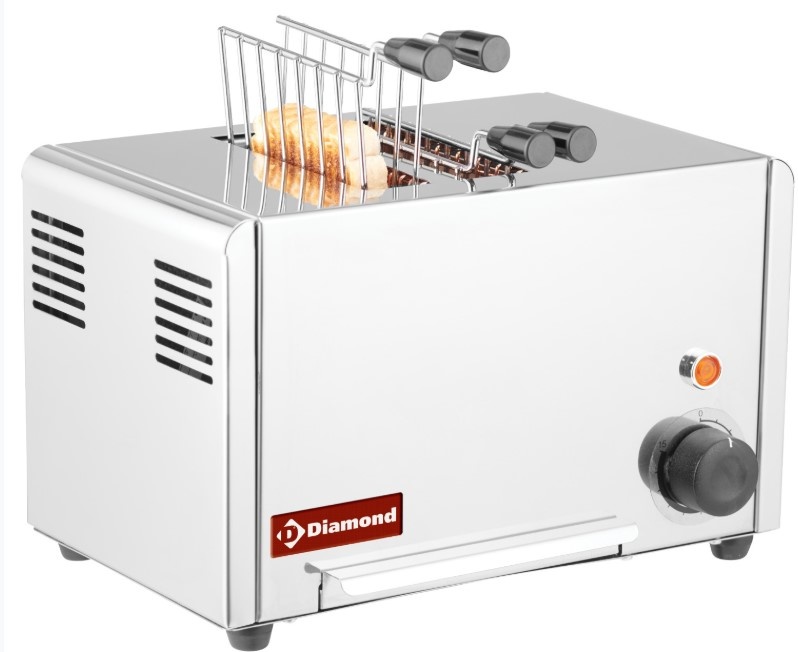 Toaster Edelstahl | 2 Schlitze | 1,3 kW | 320x200x (H) 225 mm