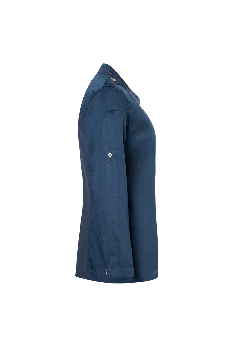 Veste de cuisine à manches longues pour femmes ROCK CHEF-Stage2, en matière durable - Bleu Acier - 34