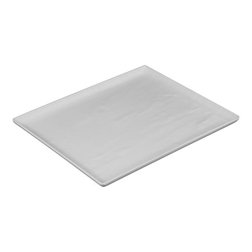 Auslageplatte | Melamin | Schiefer-Optik Weiß | 32x26cm