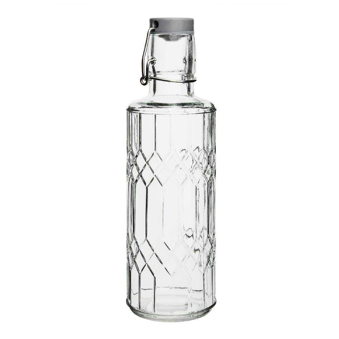 Olympia geo Glaswasserflasche mit Stöpsel 640 ml (6 Stück)