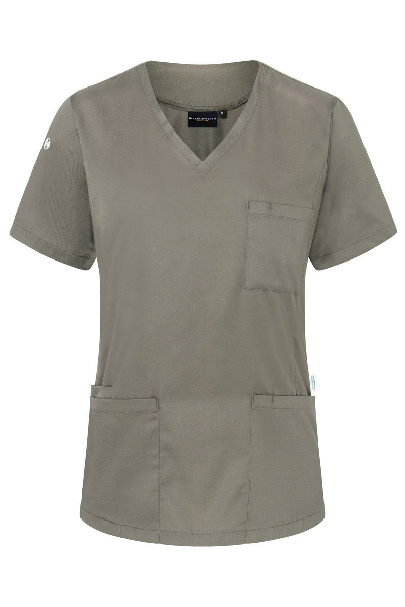 Tunique femme à enfiler à manches courtes Essential, en matériau durable - Sauge - L