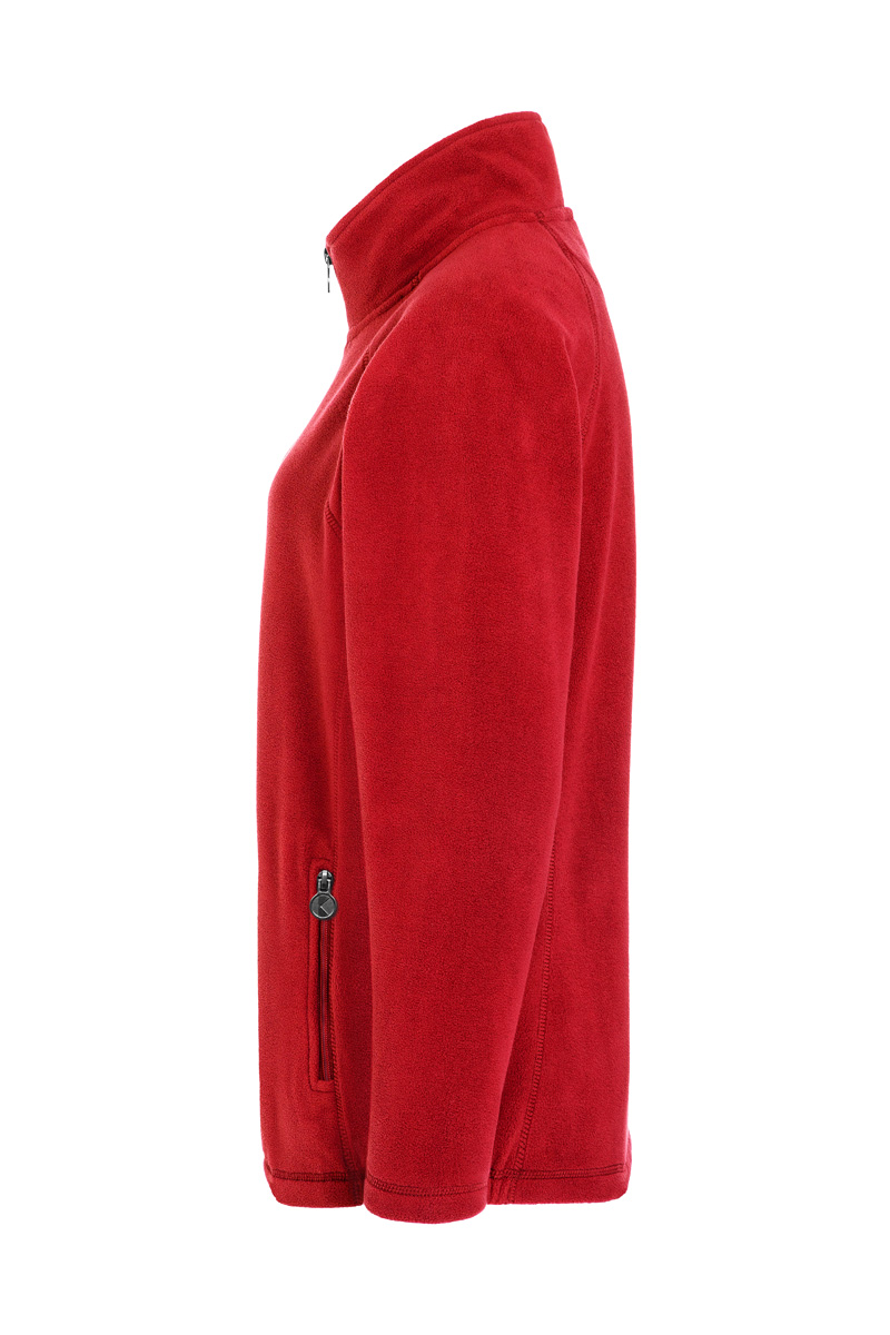 Damen Workwear Fleecejacke Warm-Up, aus nachhaltigem Material - Rot - L