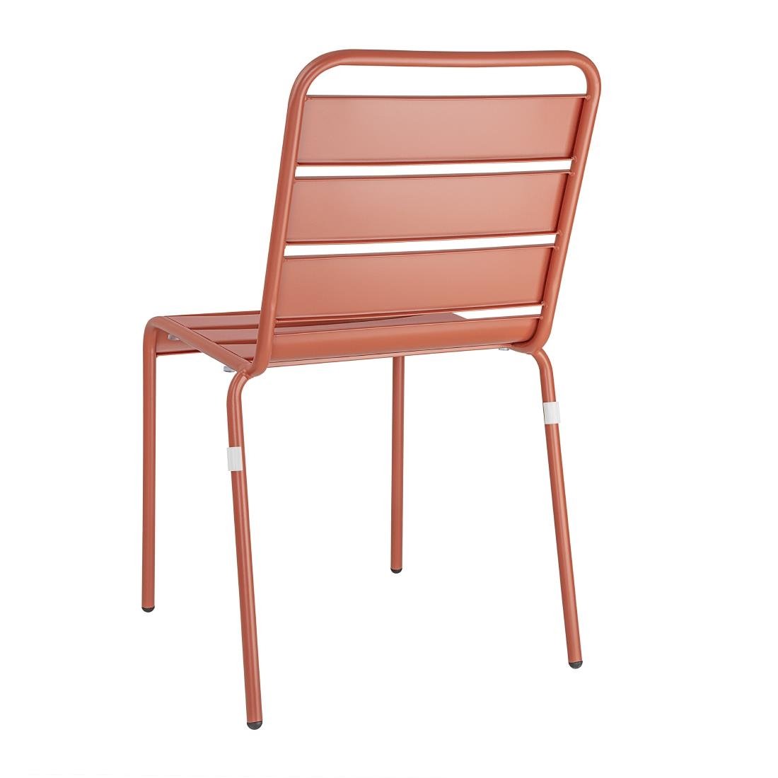 Bolero Terracotta Beistellstühle aus Stahl (4 Stück)
