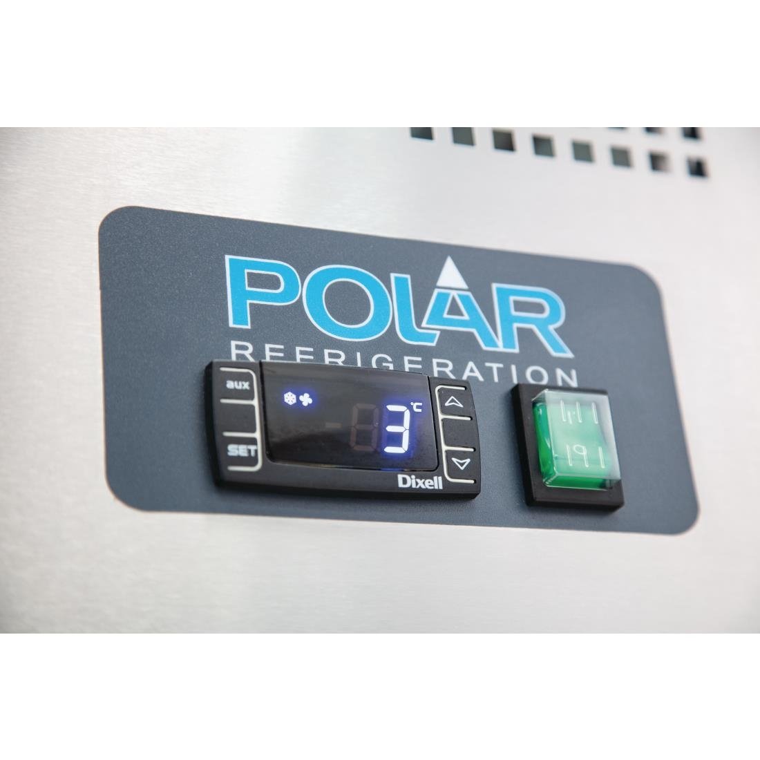 Polar Serie U Patisserie Vorbereitungskühltisch 3-türig mit Marmorarbeitsfläche