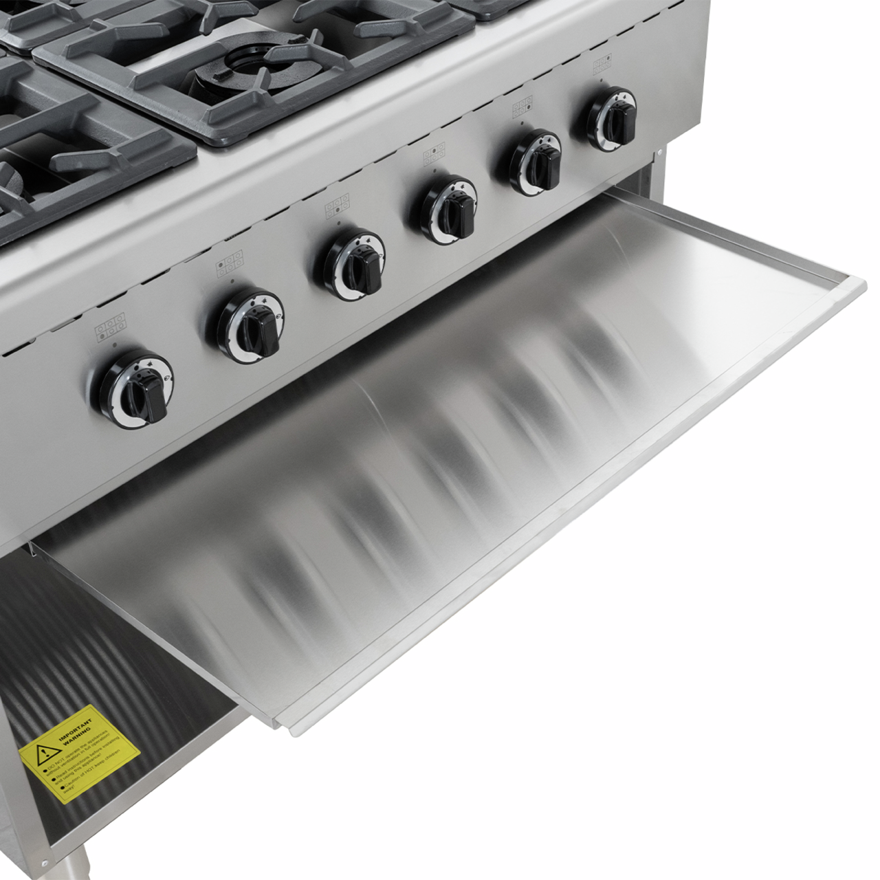 Gasfornuis ECO met open onderstel - 43,2 kW - 6 branders