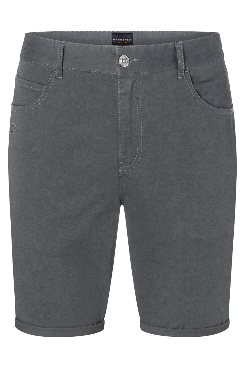 Herenshorts Met 5 Zakken, Klassiek Stretch - Antraciet - 58