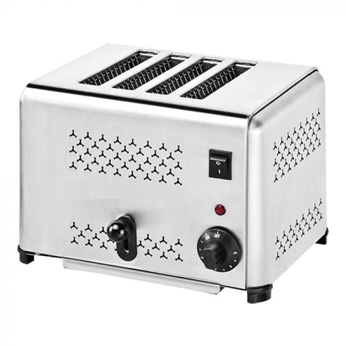 Toaster - Edelstahl - 4 Schlitze - 37x21x(h)23cm