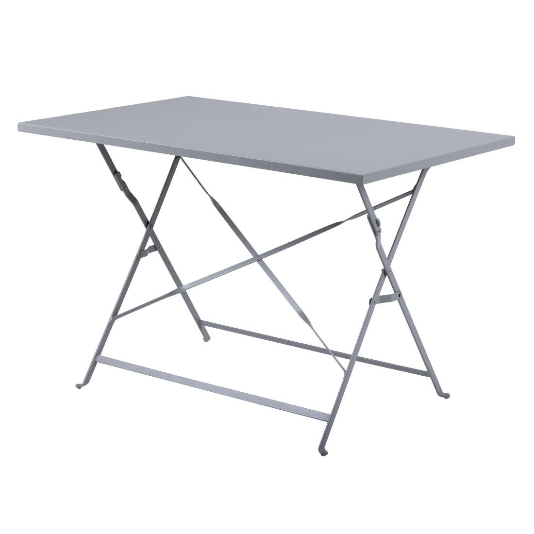 Table de terrasse pliable Bolero grise 1100 x 700mm