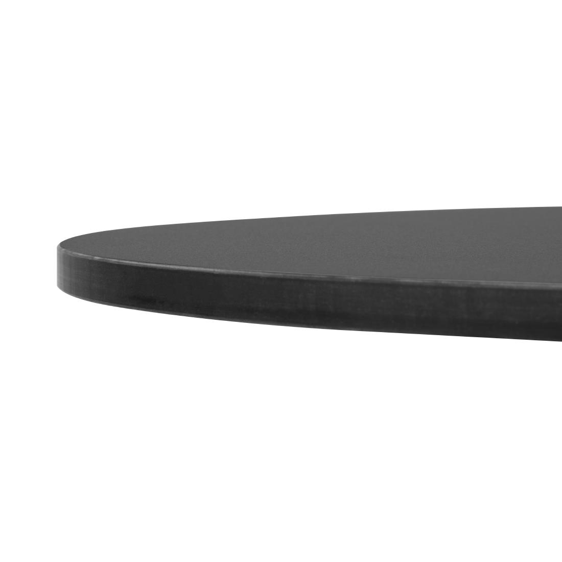 Plateau de table d'extérieur rond noir mat Bolero 600 mm