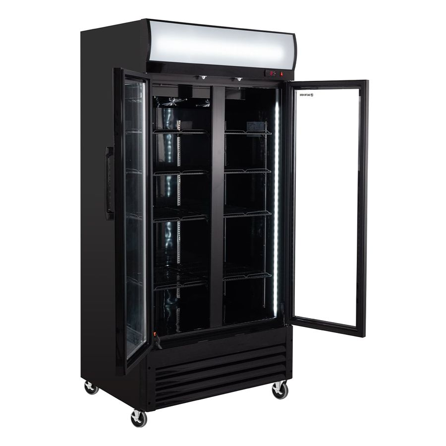 Drankenkoelkast ECO 630 met lichtbak en klapdeuren | 509 Liter | +2 tot +8 °C | Afsluitbaar