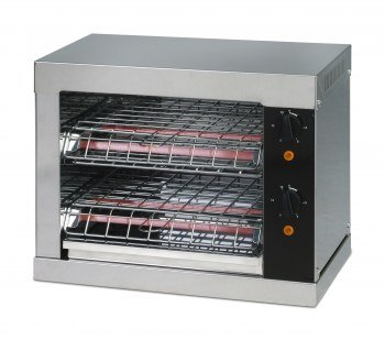 Toaster dubbel 2 klems met tijdschakelaar - 44x26x(H)38cm - 3000W