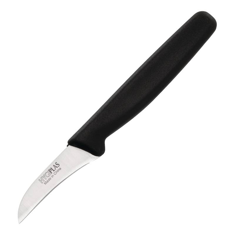 Couteau à Éplucher Manche Noir - Hygiplas - 65mm 
