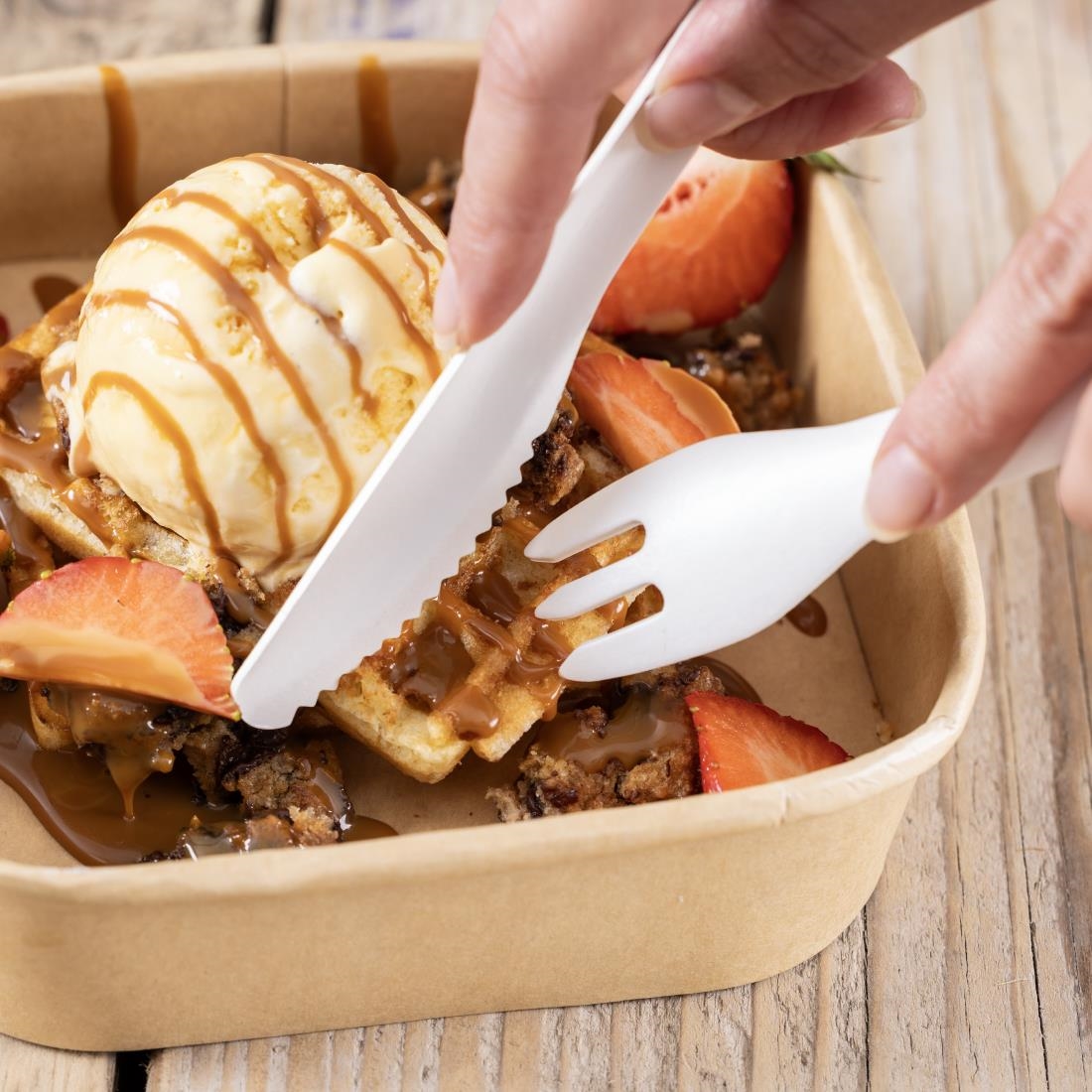 Fourchettes en papier Fiesta Compostable 155 mm (lot de 100)