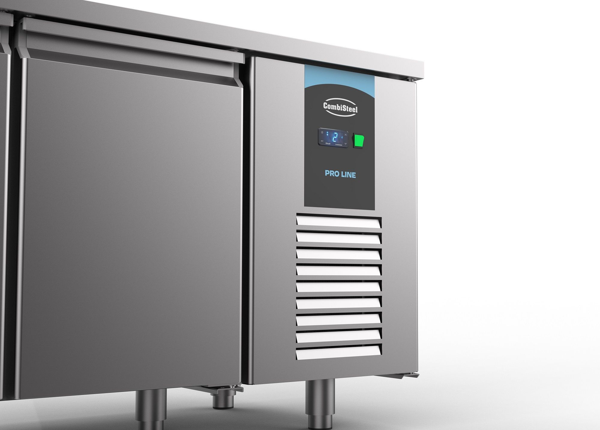 Bakkerij Koelwerkbank RVS - 3 deuren - 2100x800x(h)850mm