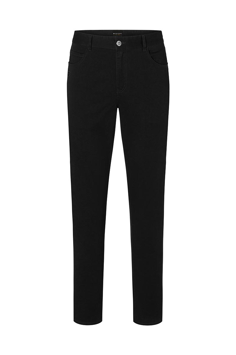 Herren 5-Pocket-Hose Classic-Stretch - Schwarz - 48/l