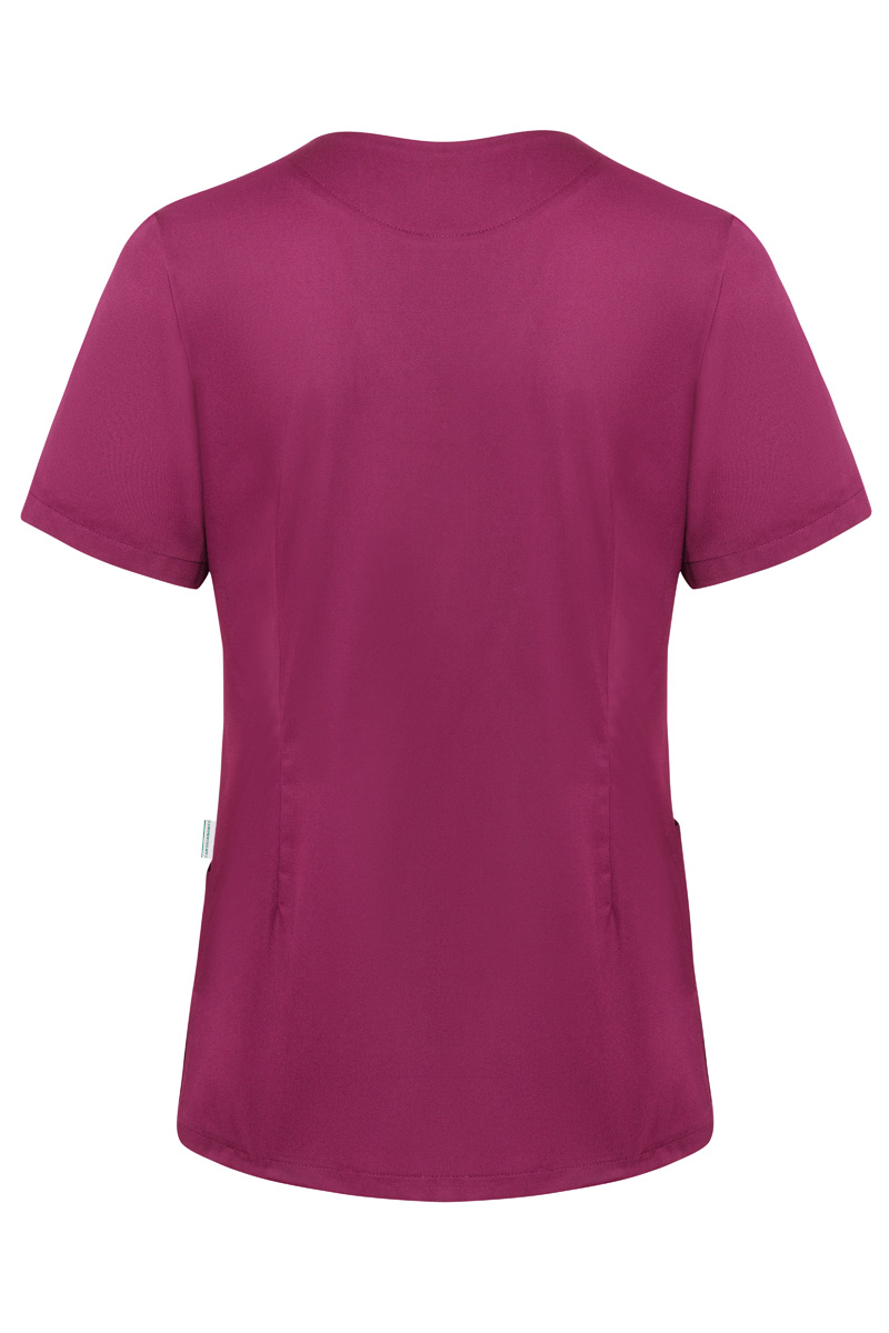 Kurzarm Damen-Schlupfkasack Essential, aus nachhaltigem Material - Fuchsia - L