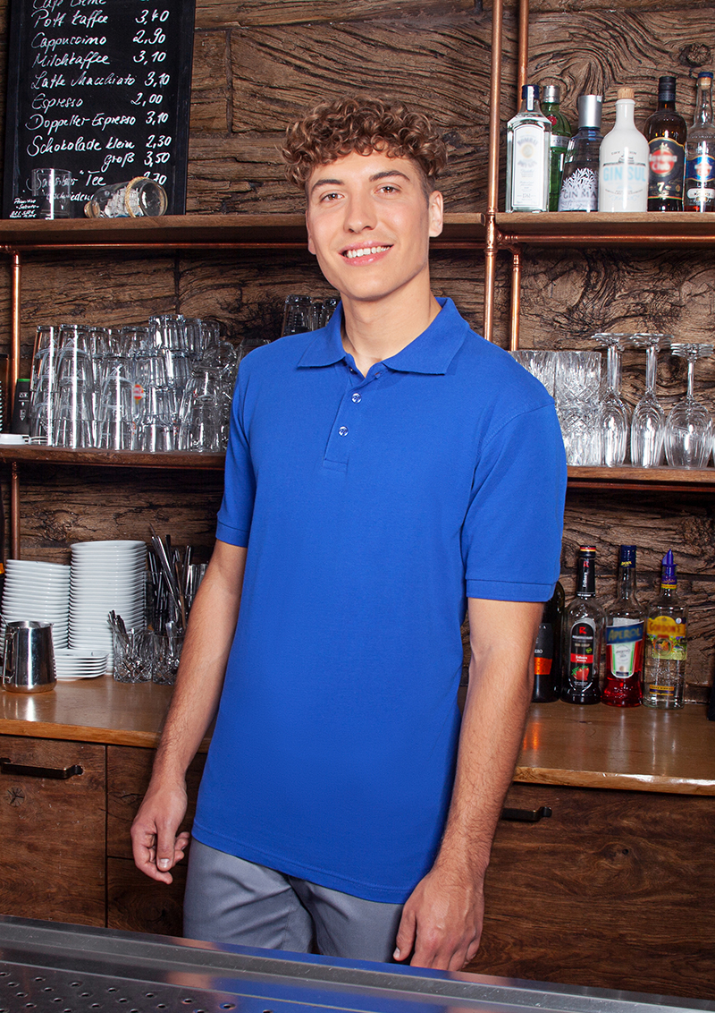 Herren Workwear Poloshirt Basic - Blau - M