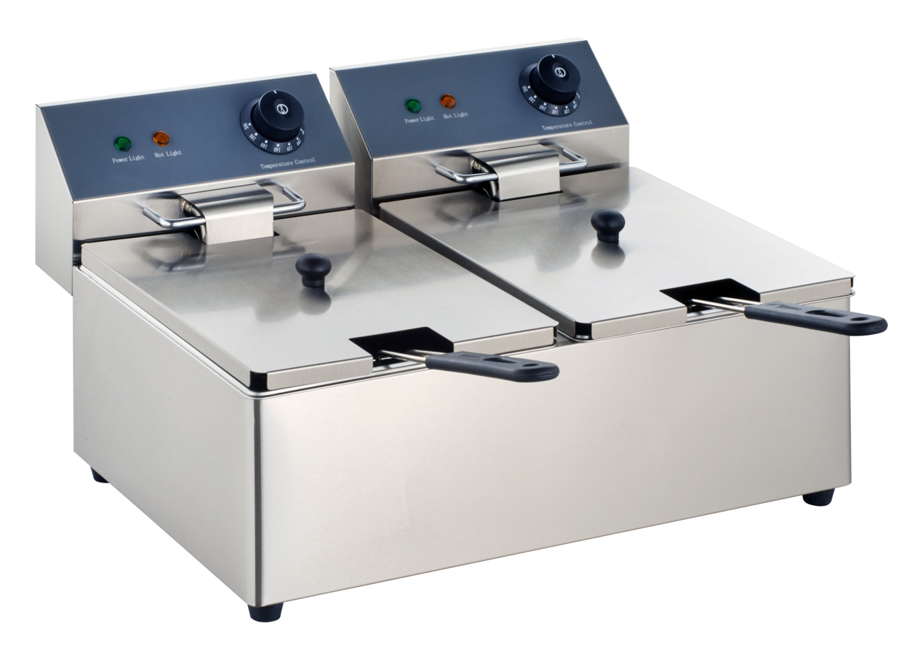 Elektrische dubbele friteuse ECO 6+6 liter