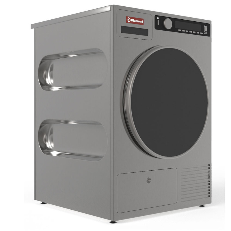 Droogkast 6,5 kg "inox-Titanium", met condensor - 595x593x(h)865mm