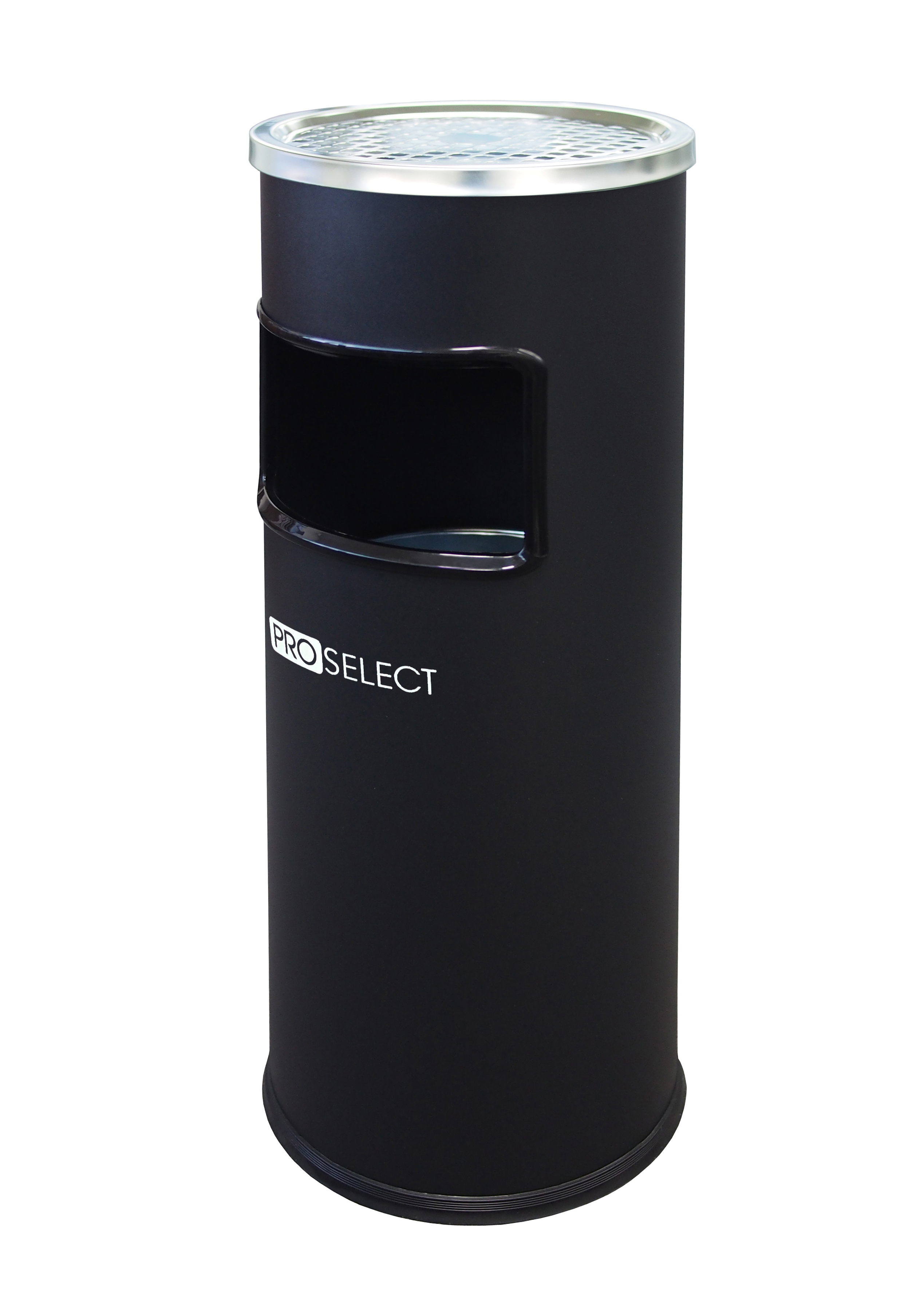 Staande asbak met afvalbak - 30L - Zwart