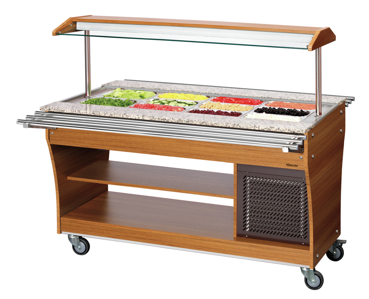 1 glissière plateaux, 4x 1/1 GN