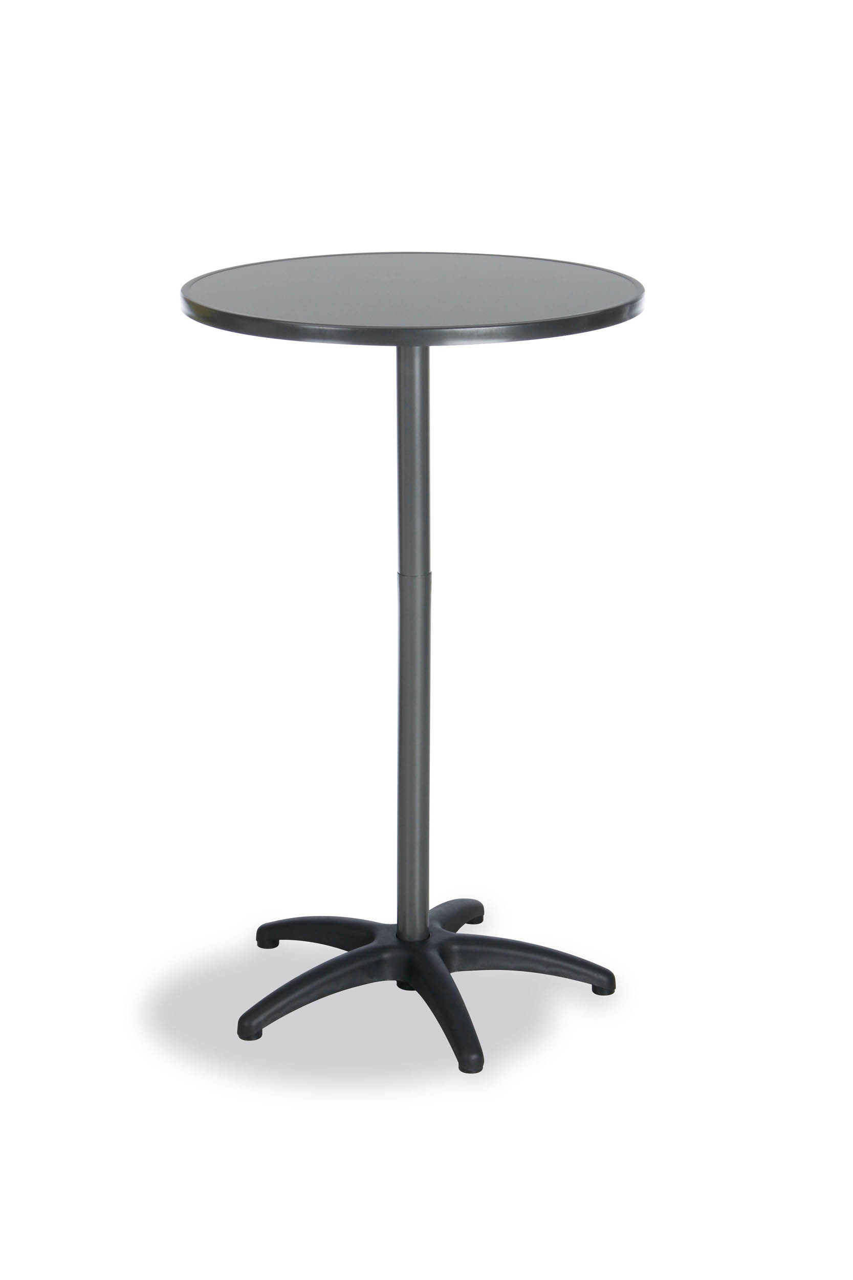 Duo  In hoogte verstelbare tuintafel/statafel rond ø70cm Antraciet