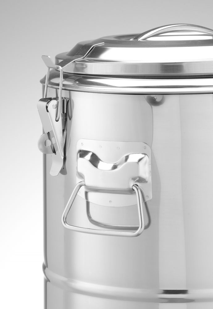 Conteneur isotherme portable  - Kitchen Line - 19L - Argent - Ø350x(H)400mm