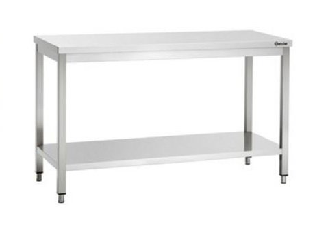 Table De Travail Inox + Étagère Basse - Hauteur 850-900mm - 1100(L)x700(P)mm