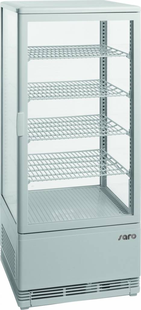 Koelvitrine 98L Wit | 4 Roosters | 426x380x1105(h)mm